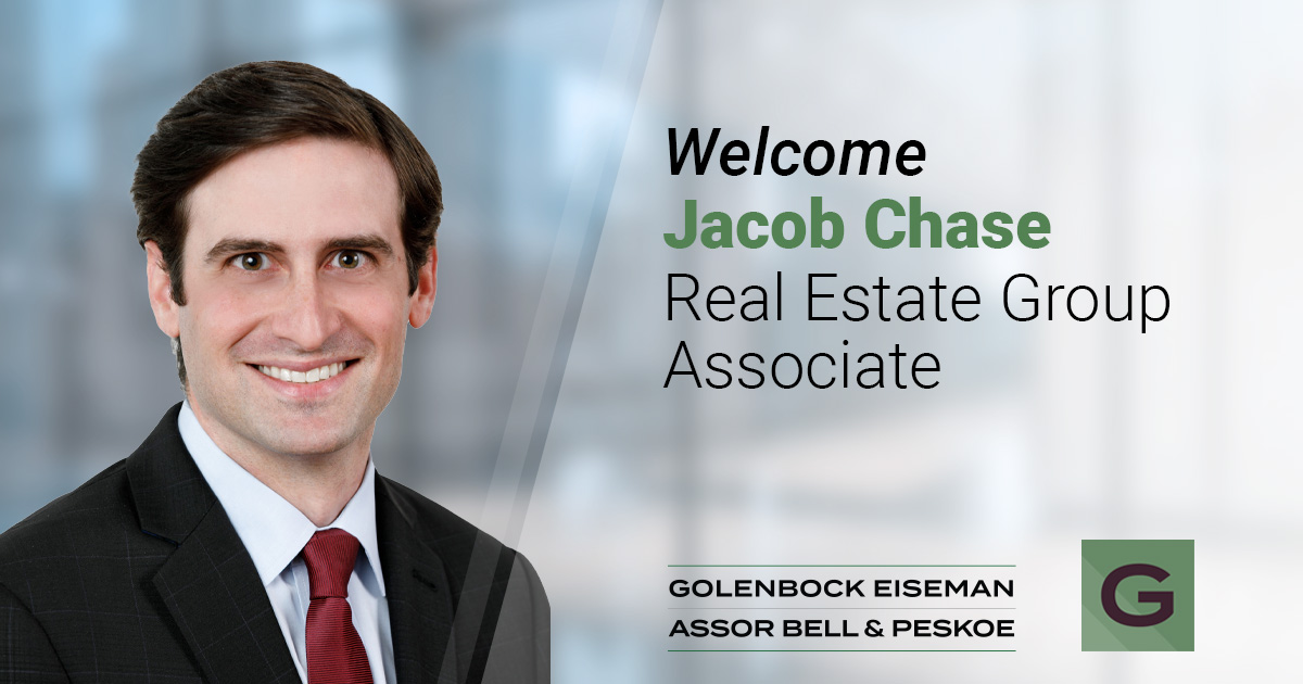 Golenbock Expands Real Estate Team with Jacob Chase