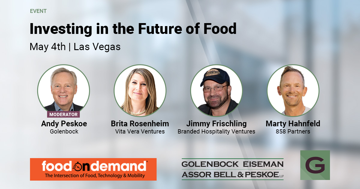 Register for “Investing in the Future of Food” with Andy Peskoe on May 4th