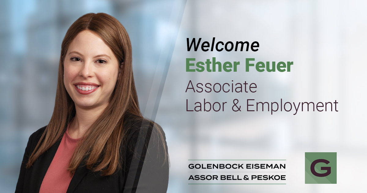 Golenbock Deepens Labor & Employment Practice with Esther Feuer