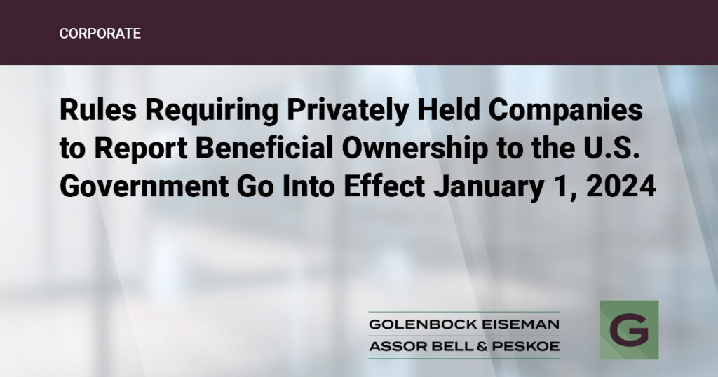 Rules Requiring Privately Held Companies to Report Beneficial Ownership ...